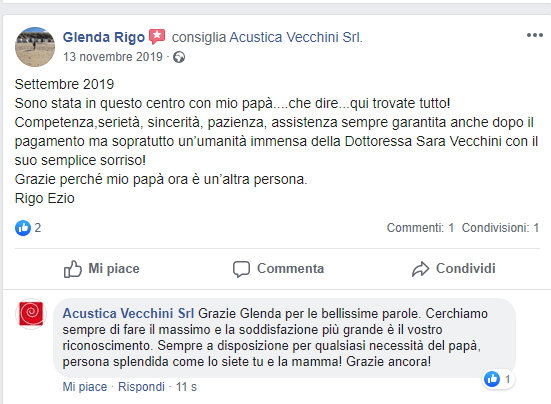 Recensioni dai nostri social content Recensione 1 sistemata